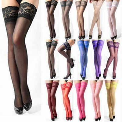 USA Fashion Lady's Lace Top Stay Up Thigh-High Stockings Woman Pantyhose Socks